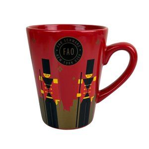 FAO Schwarz New York City Red Christmas Nutcracker Soldier Ceramic Coffee Mug
